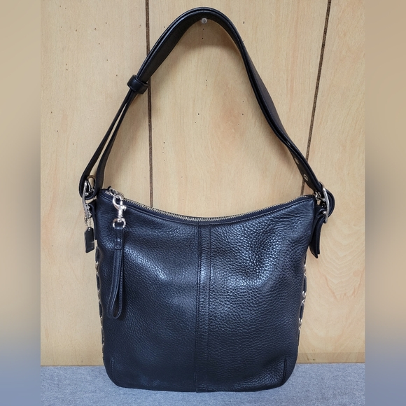 Coach Vintage Black Leather Legacy Slim Duffel
